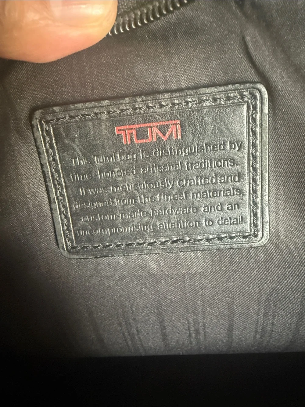 Tumi Alpha Leather Laptop Briefcase, pre-loved